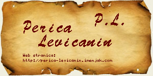 Perica Levičanin vizit kartica